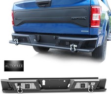 Heavy Duty Steel Black Rear Bumper For 2015-2026 Ford F-150 Truck Offroad Bumper