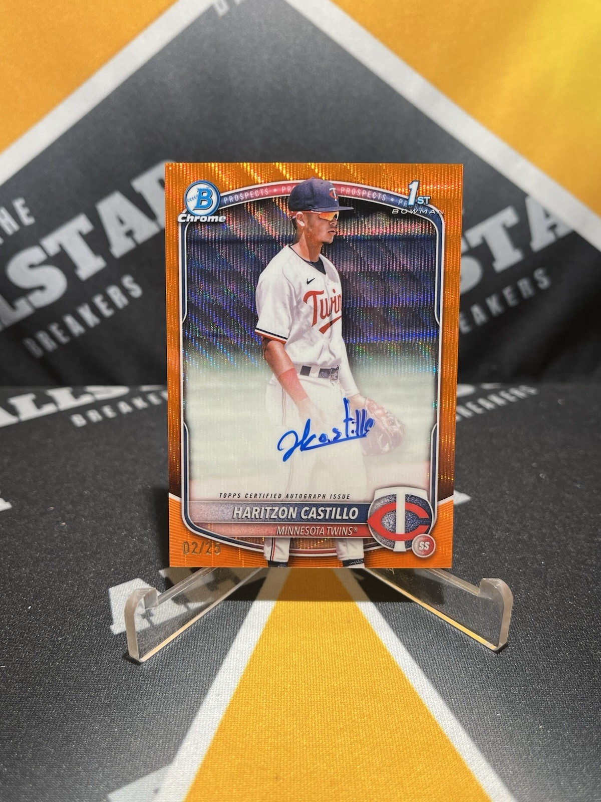 Haritzon Castillo 2025 Bowman Chrome Baseball Bowman 1st Auto Orange /25