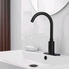 BWE A-918120-ZB Automatic Sensor Touchless Bathroom Sink Faucet Valve Matte Blk