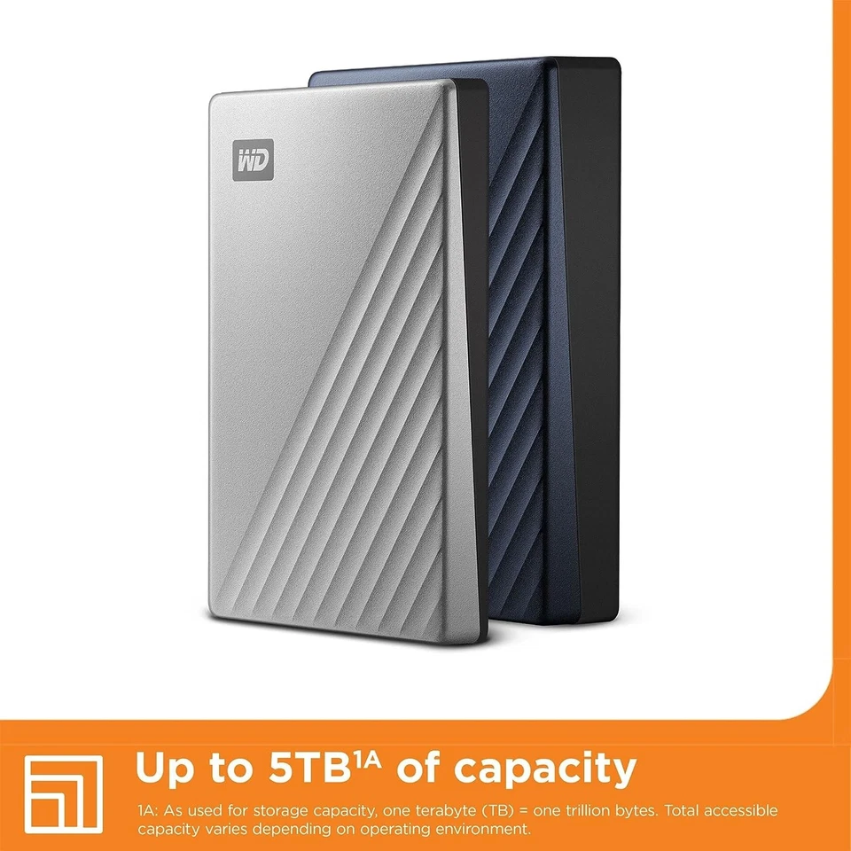 WD 1TB My Passport Ultra Portable HDD USB-C with software for device management, - Image 3 of 4