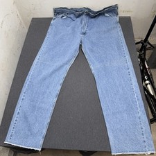 VTG Carhartt Jeans Men 52x37 NEW Blue Made In USA 90s 100% Cotton Light Wash