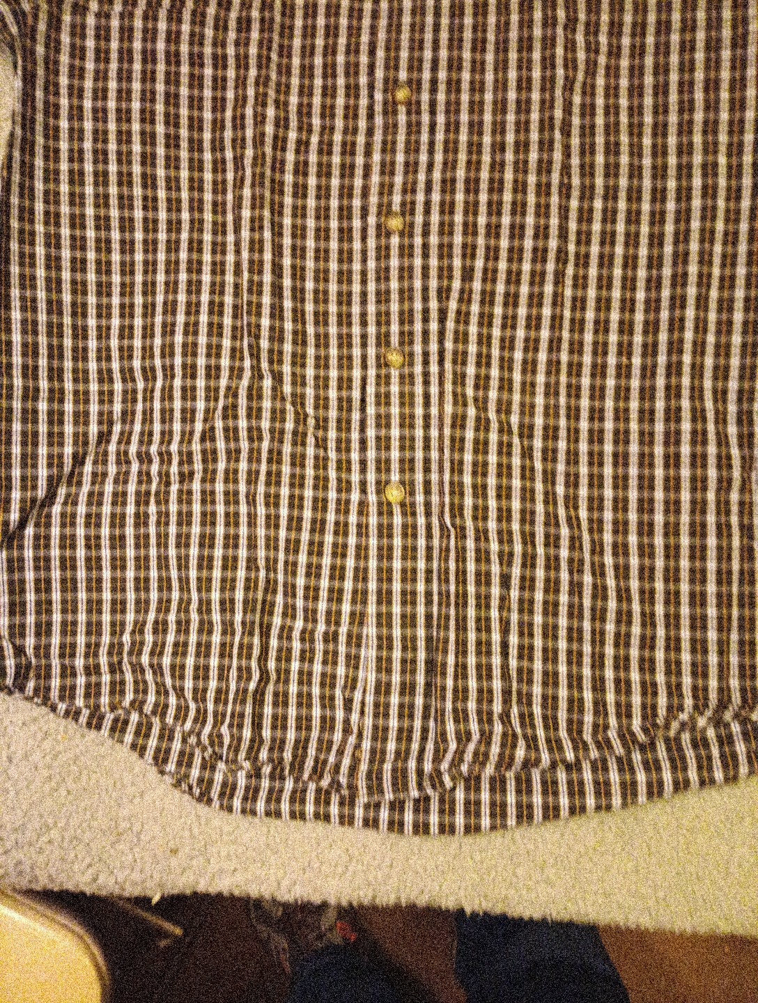 Valentino Rudy Italy Men L Long-sleeved Button Down Shirt Black Brown Striped  thumbnail 7