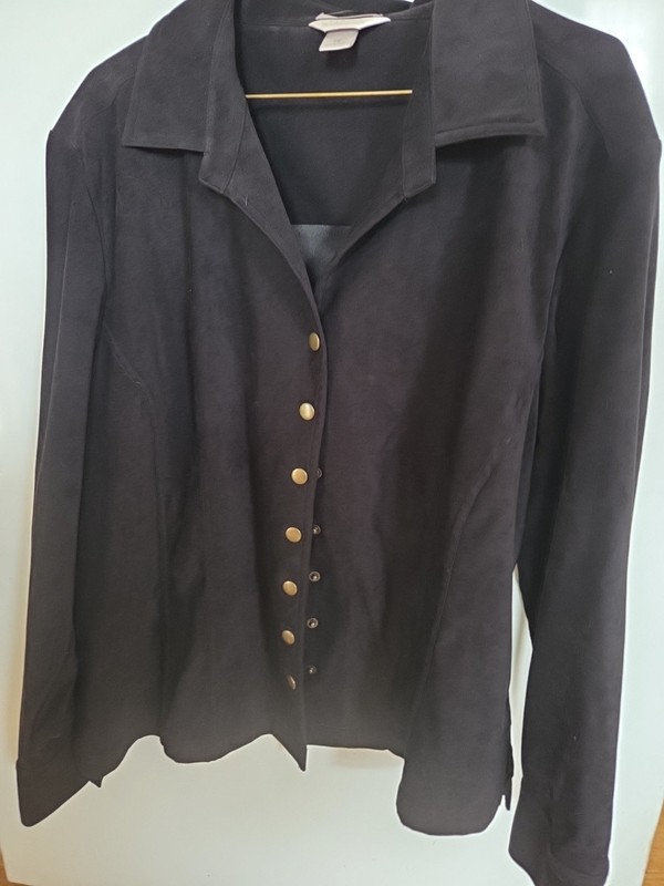 CJ BANKS  SHACKET, ladies 1x Stretch Shirt Jacket  Pretty 😍
