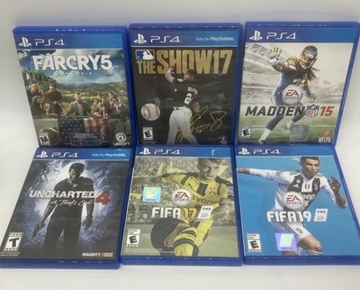 PS4 PlayStation 4 - Lot of 6 games FIFA 17 19 Madden 15 Farcry 5 The Show