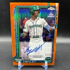 KYLE HENLEY Auto Chrome Orange Refractor /25 2025 Topps Pro Debut Reds