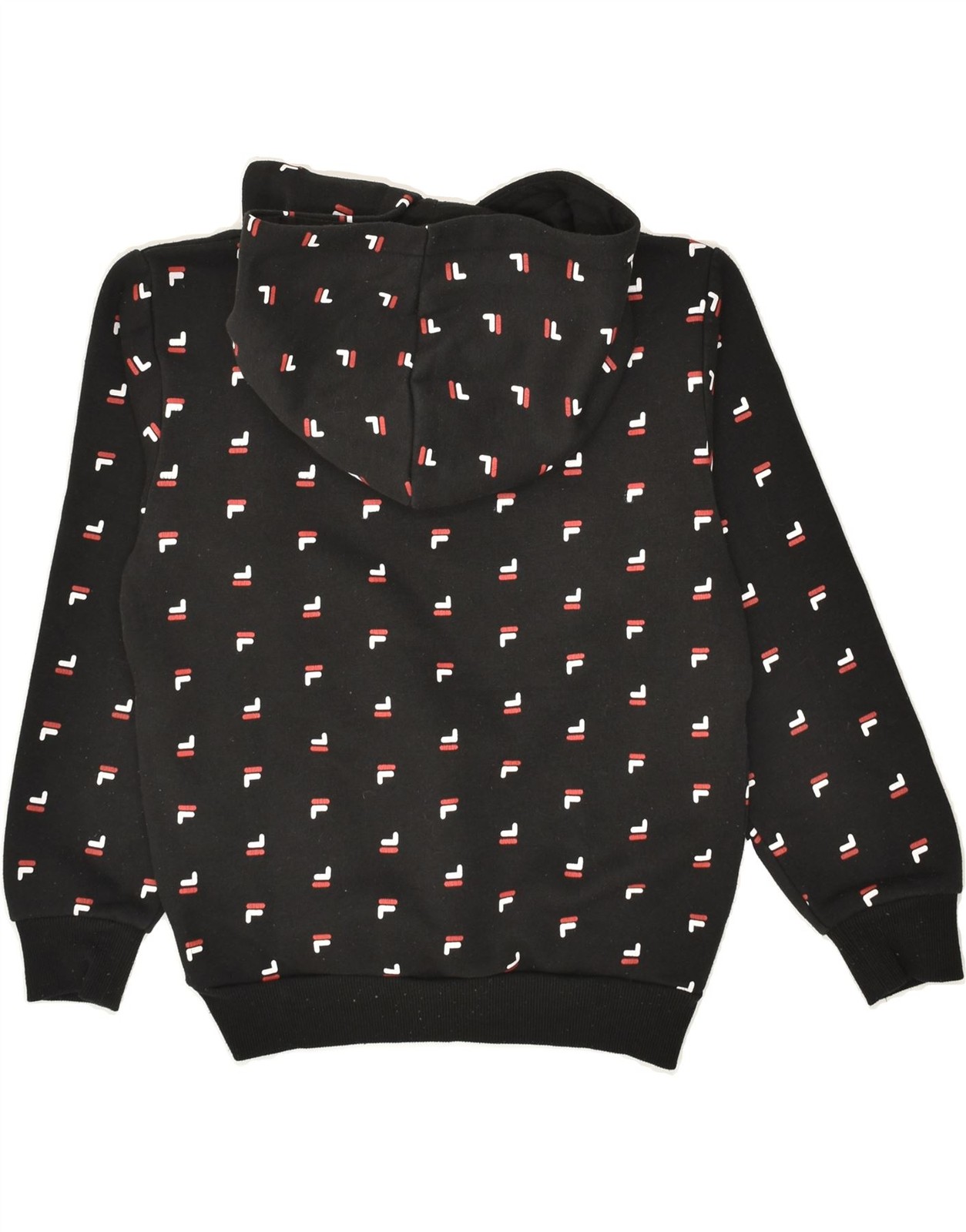FILA Maglione con cappuccio grafico ragazzo 10 11 anni cotone nero BC10