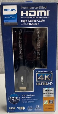 Philips 4K 10ft Premium High Speed HDMI Elite Cable with Ethernet