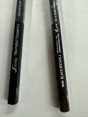 Sorme Cosmetics Smearproof Eyeliner Pencil 02 Black Brown 2 PACK
