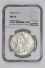 1887-O MORGAN DOLLAR NGC MS60
