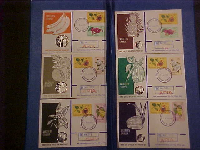 1974 HUTT COMMEMORATIVE WESTERN SAMOA FDI 15/1/1975 PROOF PNC SERIES 126 6 COINS - Image 2 of 4