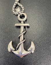 Men's Large Chunky Nautical Anchor Necklace - Fathers Day, Birthday X001RNYAV7