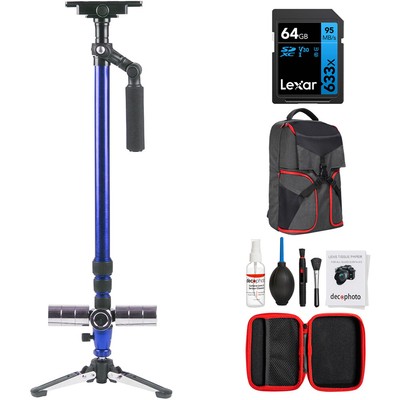 Vivitar Professional 59'' Photo/Video Stabilizer, Weighted Base +Accessories Kit