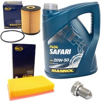 MotoröL Filter Set 20W50 5 Liter + ÖLablassschraube FüR Audi Cabriolet 8G7 1.9