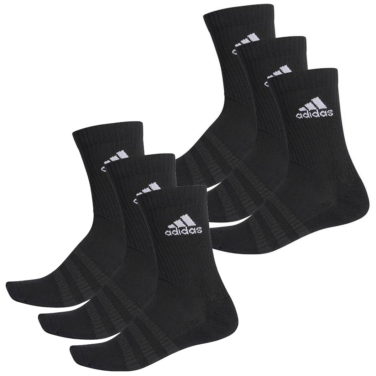 2 Комплекта носков Adidas Sport Freizeit Crew 2 комплекта по 3 штуки Schwarz Black 6 Stck NEU 6790₽