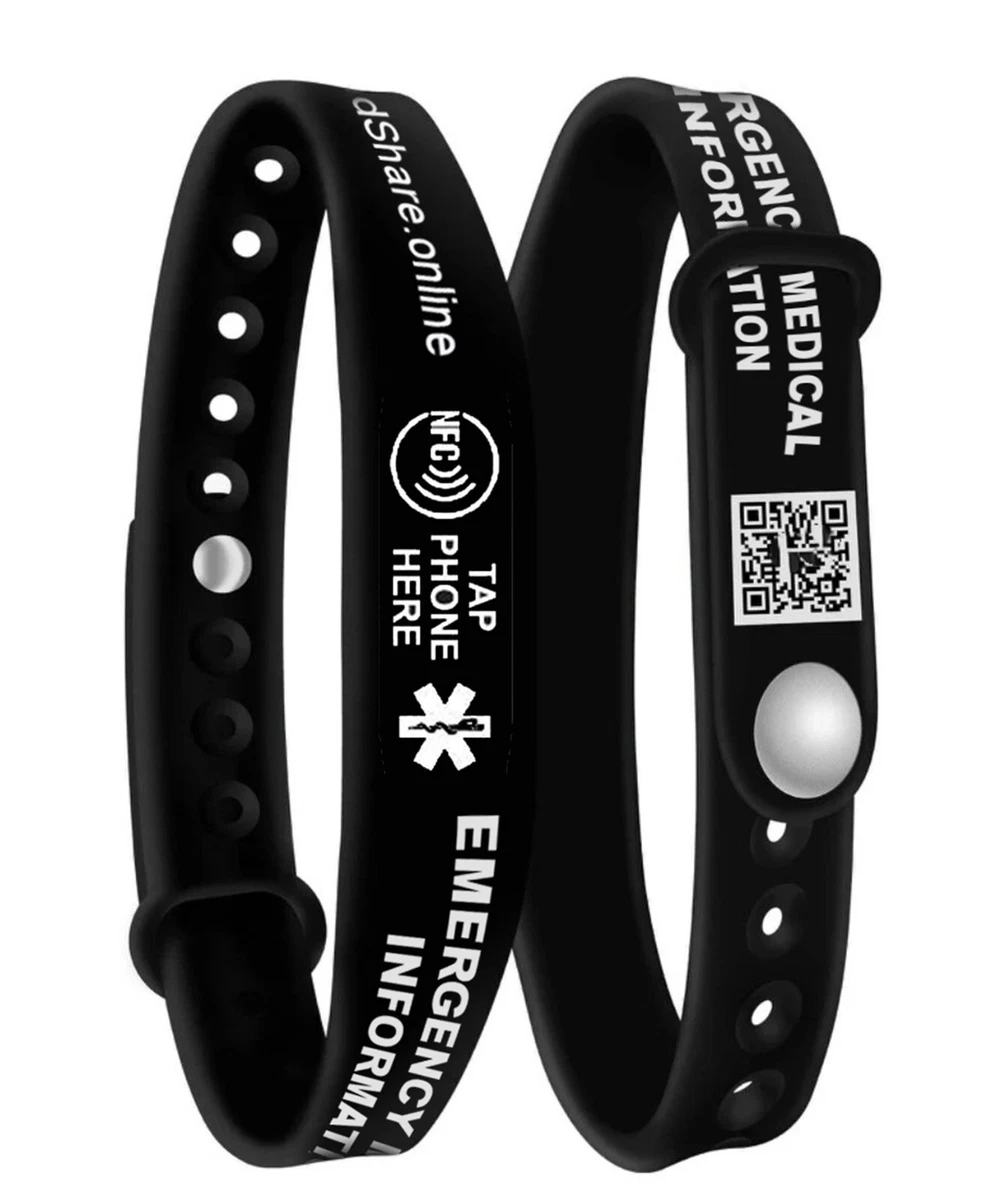 Medical alert bracelet with qr code deals