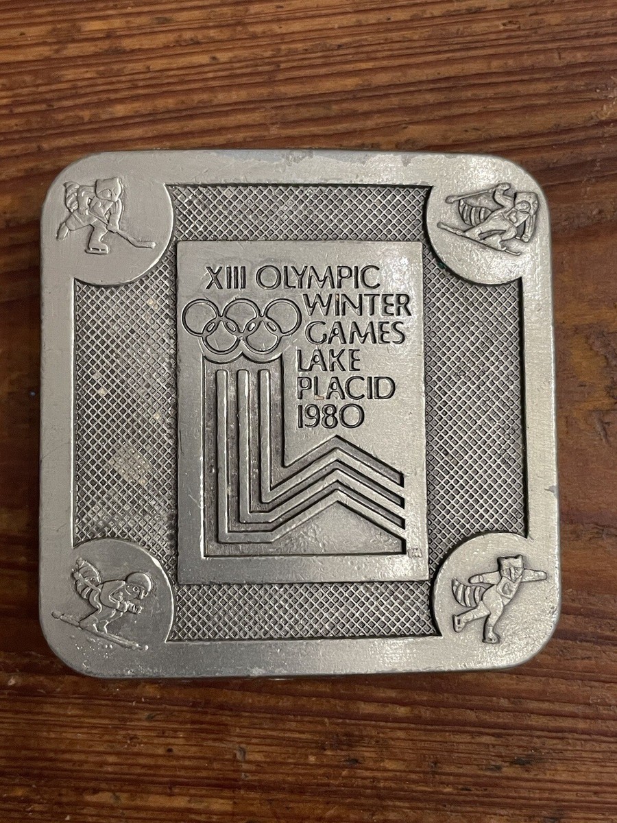 Official Silver Tone Metal Lake Placid 1980 Winter Olympics  display picture 3