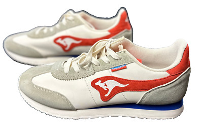 KangaROOS Sneaker Turnschuhe Schnürung Herren EU 42 UK 8 offwhite orange