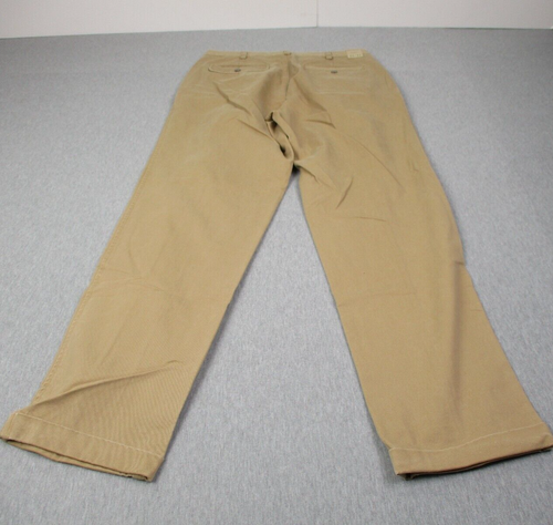 VINTAGE Banana Republic Pants Mens 32x32 Smithfields Tan Pleated Relaxed W/ Tags - Picture 9 of 20
