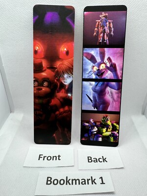Custom Security Breach Horror Bookmarks Double Sided Card Stock Vol 2 FNAF