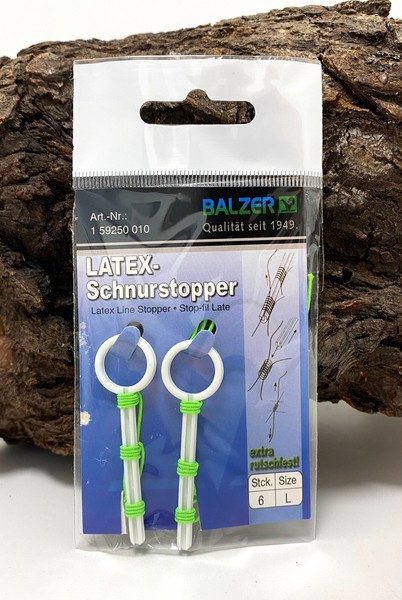 Balzer Latex Schnurstopper L 0,35-0,50Mm NeongrüN Stopper FüR Geflochtene Schnur-image