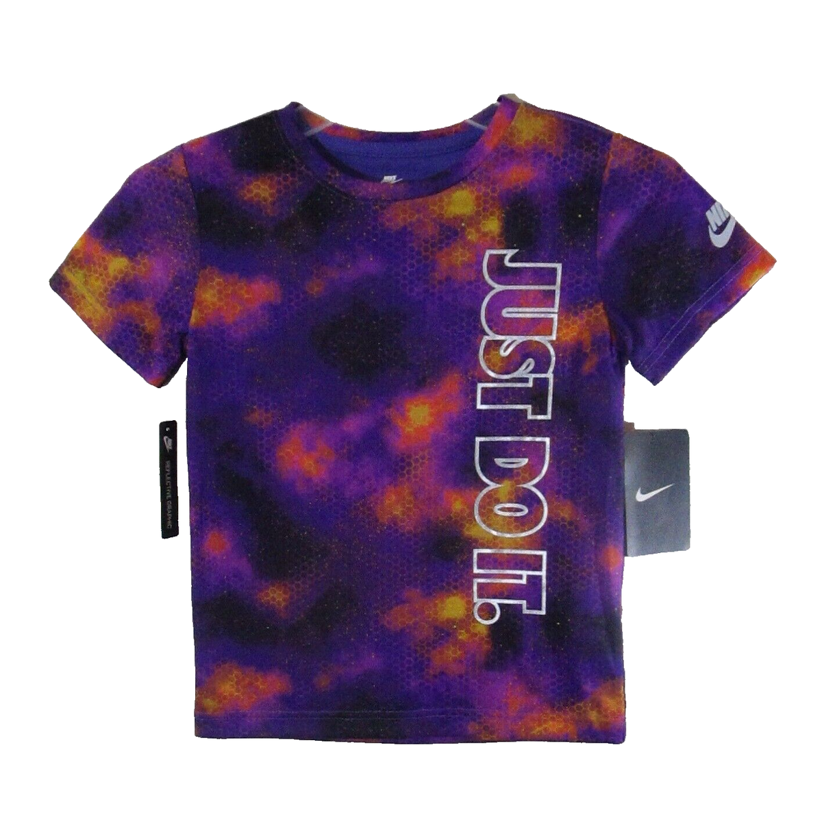 ブライトシュベルツ　ニキティキ　がらがら NWT Nike Just Do It Boys Reflective Graphic T-Shirt 6 Fierce
