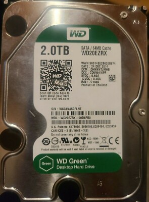 Western Digital WD Green WD20EZRX 2TB DCM: DHNNNTJMHB SATA Internal Hard Drive