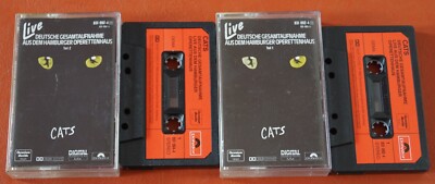 MC TAPE - CATS Live Hamburger Operettenhaus KOMPLETT Deutsch 1 + 2