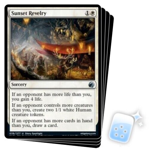 SUNSET REVELRY X4 Innistrad: Midnight Hunt MID Magic MTG MINT CARD - Picture 1 of 1