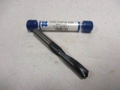 OSG 215-343811 11/32'' Screw Machine Length Drill Bit TiAlN Finish 3-1/16'' OAL