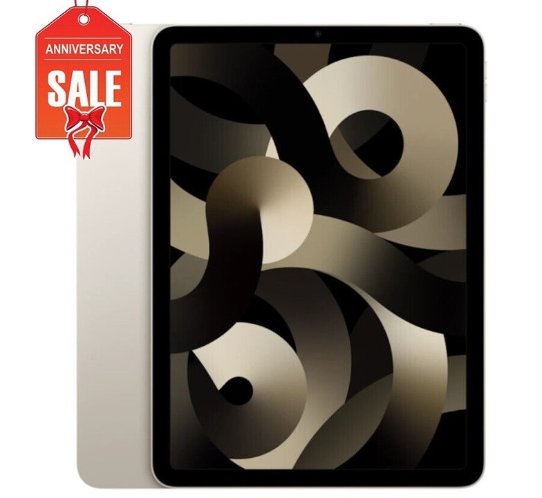 Apple iPad Air 5th Gen 256GB, Wi-Fi, 10.9in - Starlight - Good - 1 YEAR WARRANTY