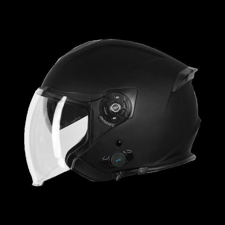 Casque Moto Jet avec Bluetooth Origine intégrée PALIO 2.0 BT noir matt