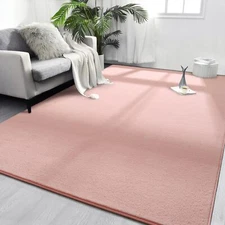 Area Rugs for Bedroom Living Room 4x6 Pink Super Soft Comfy Thickened Memory-...