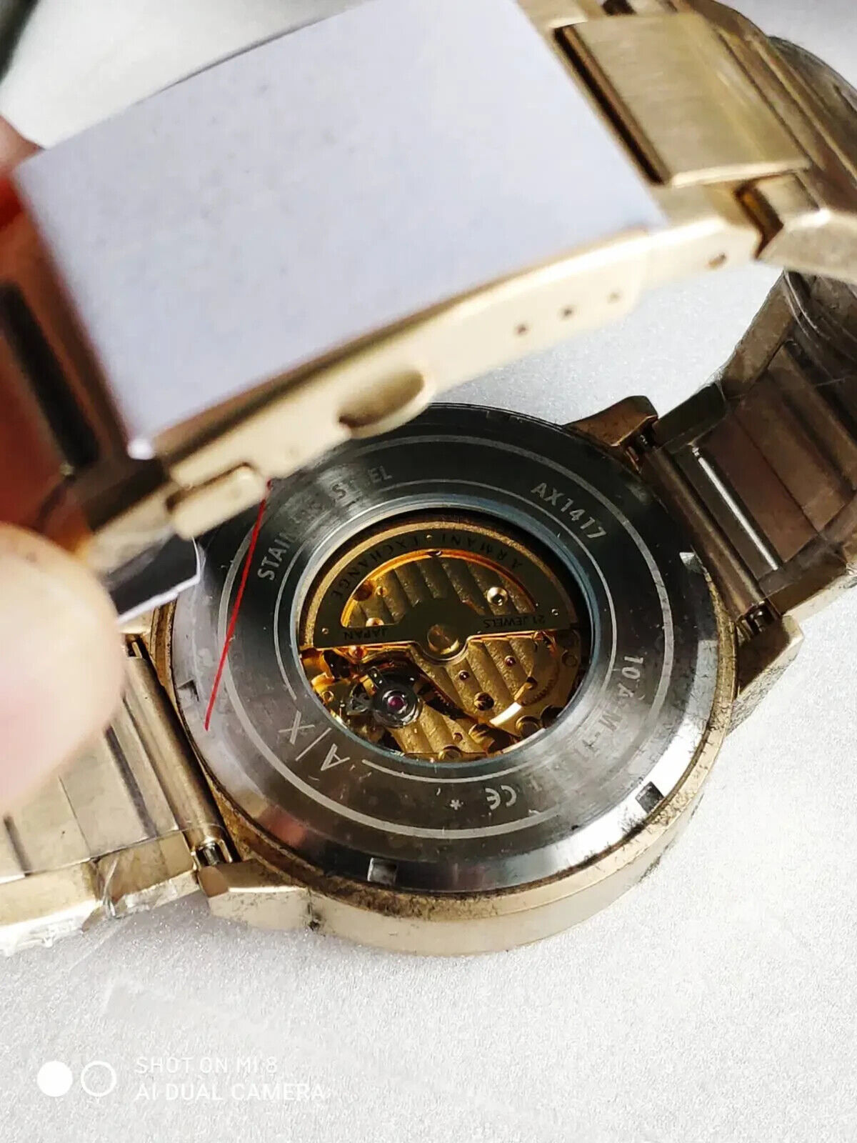 Brand New ARMANI EXCHANGE AX1417 Automatic Gold Skeleton Dial Men's Watch |  eBay