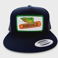 Dekalb Flying Corn Patch Flat Bill Trucker Cap Hat Mesh Snapback Black