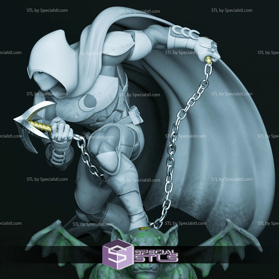 Moon Knight Sculpture Statue Model Kit   size choices! Unpainted/Unassembled Foto 3 de 3