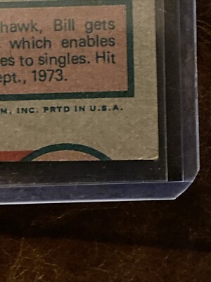 1975 Topps Bill Sharp White Sox Miscut Misaligned Errors
