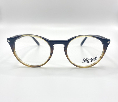 Persol PO3092V Eyeglasses 9052 Gradient Black Striped Brown with Demo Lens 48mm