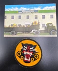 World War 2 CAMP HOOD Texas Military postcard & Patch Tank Destroyer Battalion