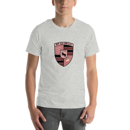 Porsche Parody Logo Pork Tee Shirt - Funny Car Automotive Tee Shirt - Picture 11 of 13
