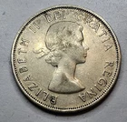 1954 Canada Silver 50-Cent Half Dollar - 80% Silver - Beautiful Coin