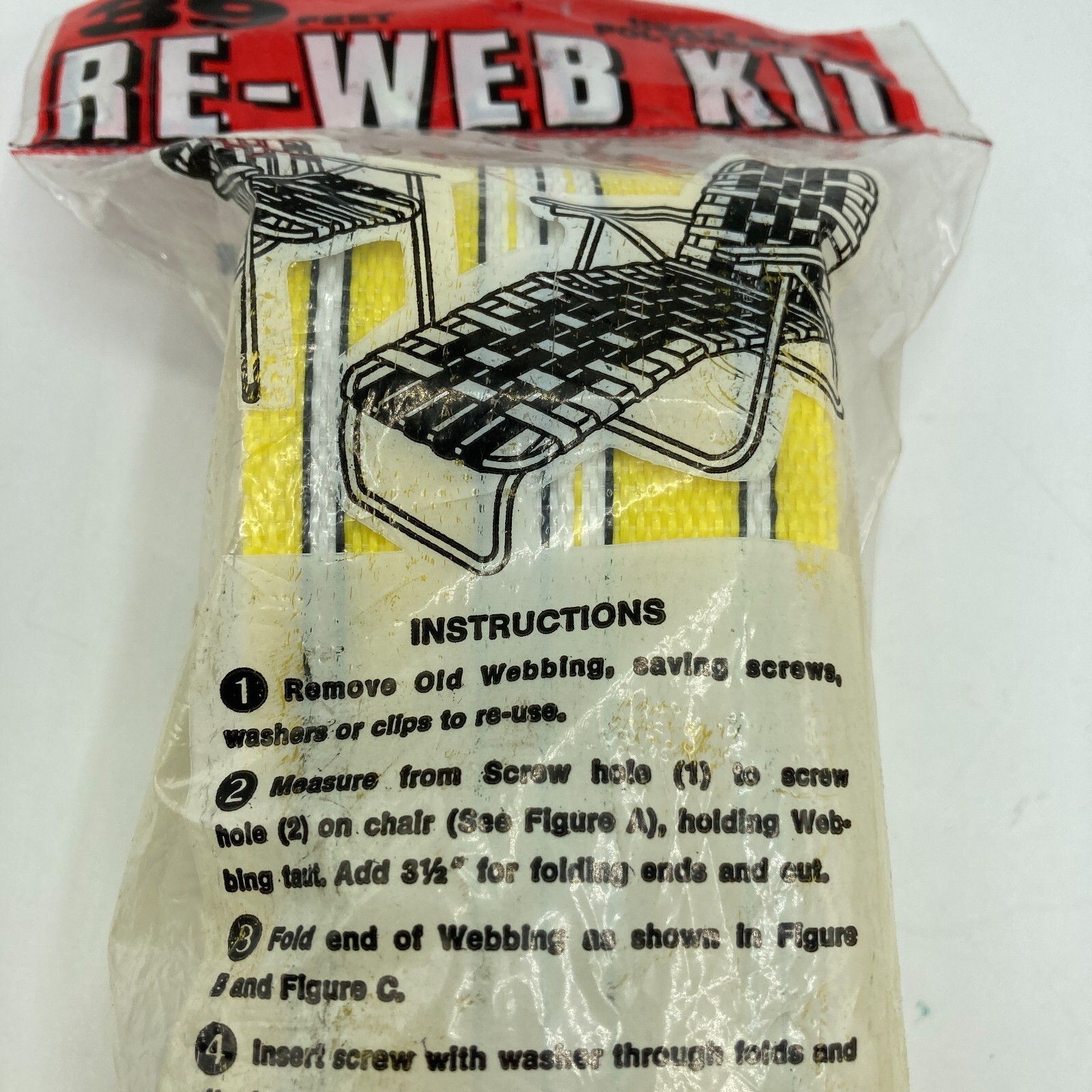 Wellington REWEB Kit Lawn Chair bing 39FT Yellow White Black