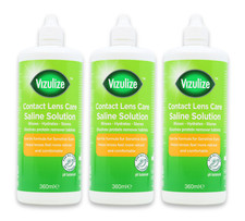 Vizulize Contact Lens Saline Solution 360ml X 3