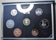 * 1985 DELUX PROOF SET PROOF 1 PENCE TO 1 POUND CASED SET UNITED KINGDOM #DFH46
