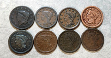 Lot de 8 gros centimes années assorties - état mixte - qualité supérieure