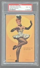 1945 MUTOSCOPE ARTIST PIN-UP GIRLS  THE PADLOCK WAS MY OWN IDEA  PSA 8 NM/MT