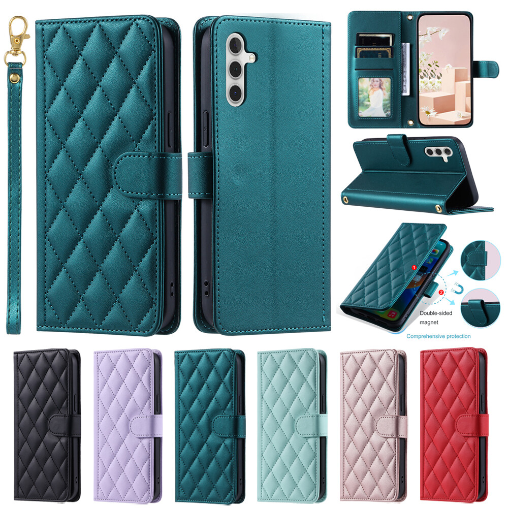 Flip Leather Phone Case for Samsung A15 A24 A35 A33 A34 A55 A05s Magnetic Cover