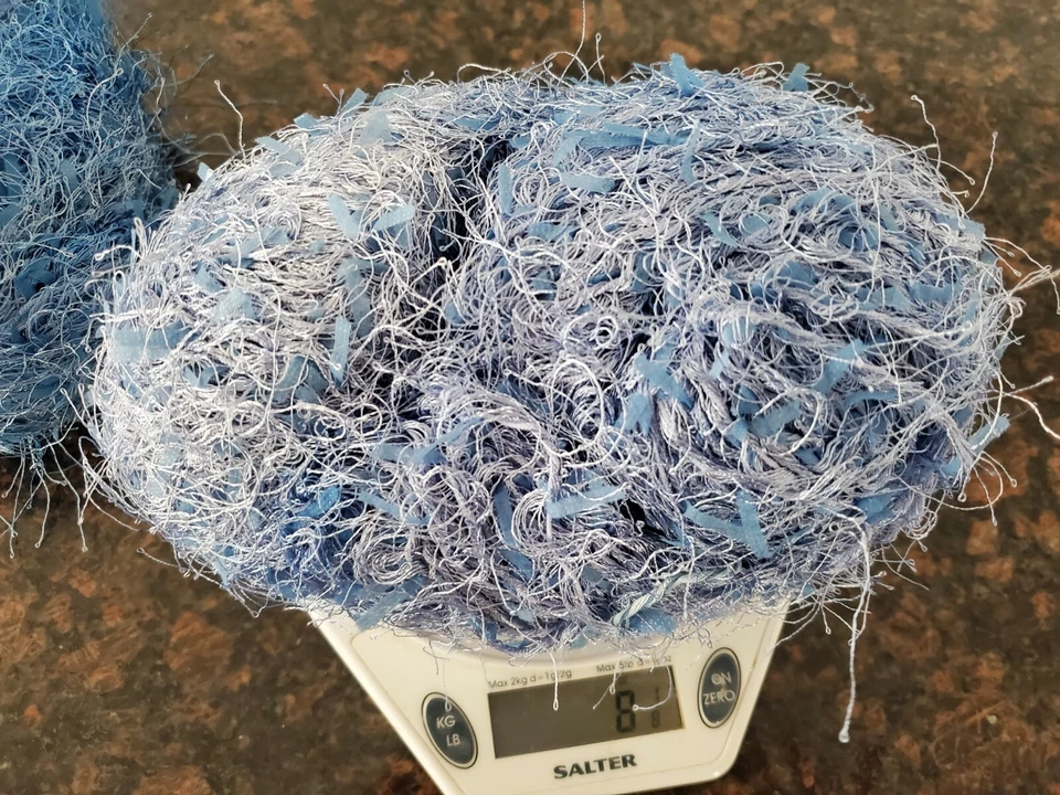 SALE! 1 lb Hand-Dyed Ballerina Eyelash Yarn -Sterling Orchid - Image 4 of 4
