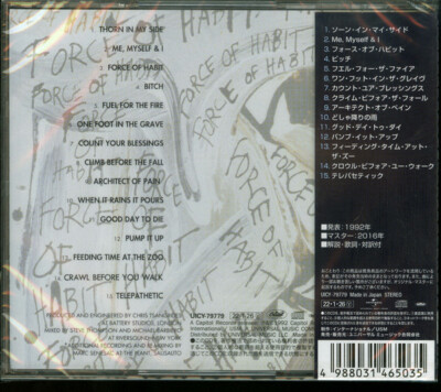 Exodus - Force Of Habit CD - NEW COPY - Thrash Metal - JAPANESE w