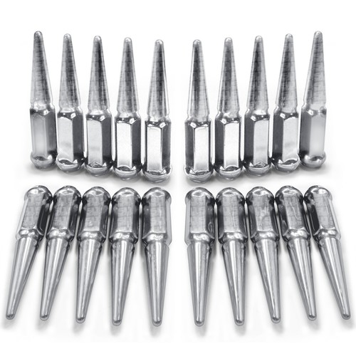 Set of 20 Chrome Spike Lug Nuts 12x1.5 fit S10 Corvette Camaro Blazer CTS 5CH1 - Picture 4 of 10