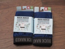 2 DULUTH TRADING BUCK NAKED BOXER BRIEFS IN DARK COBALT BLUE SIZE 2XL NEW